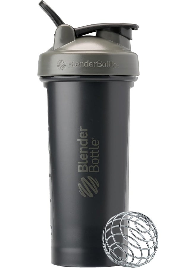 BlenderBottle Blender Bottle Classic V2 Shaker Perfect For Protein Shakes And Pre Workout, 28-Ounce, Grey/Black, Black Shadow - Image 1
